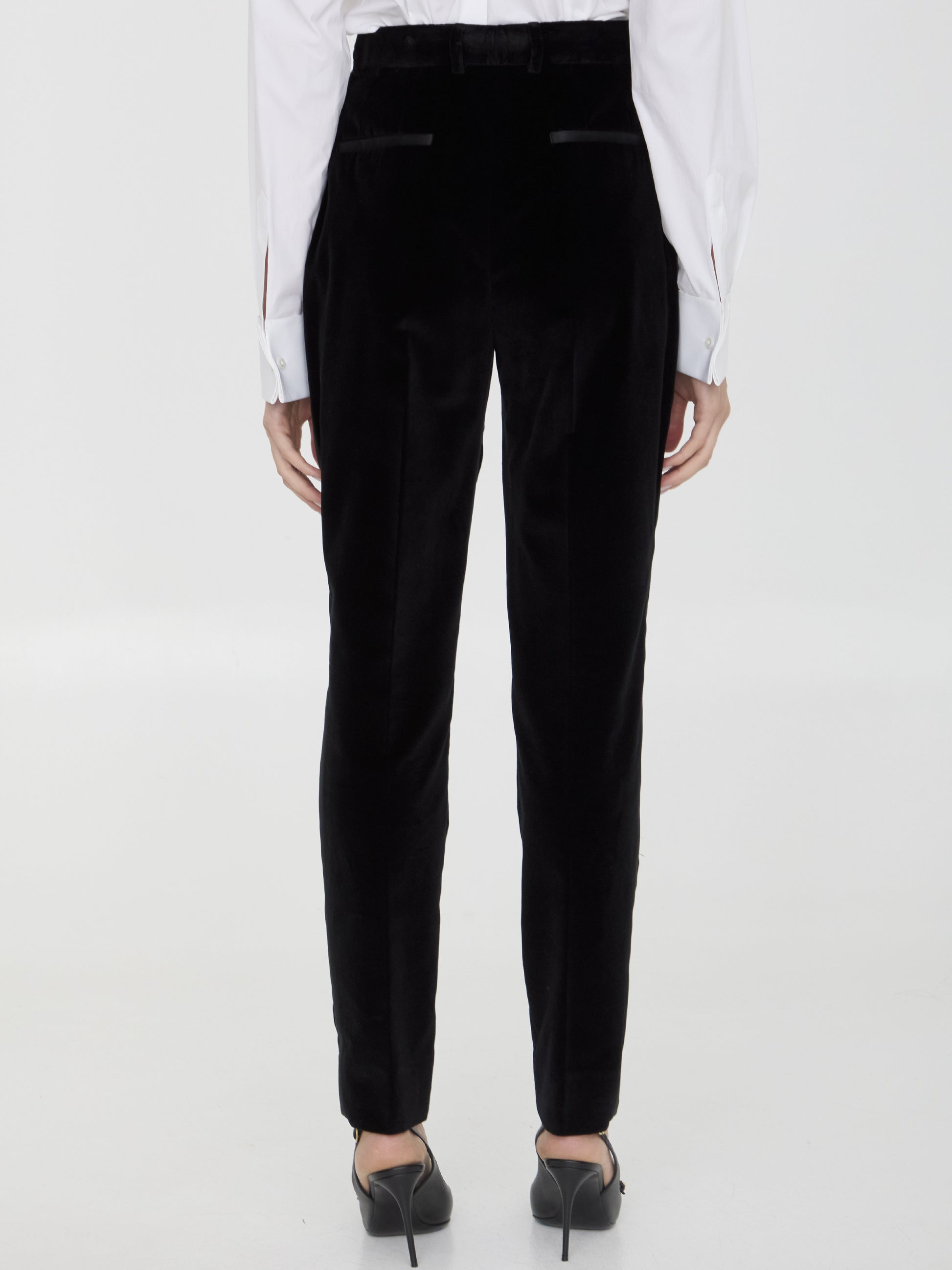 Velvet tuxedo pants