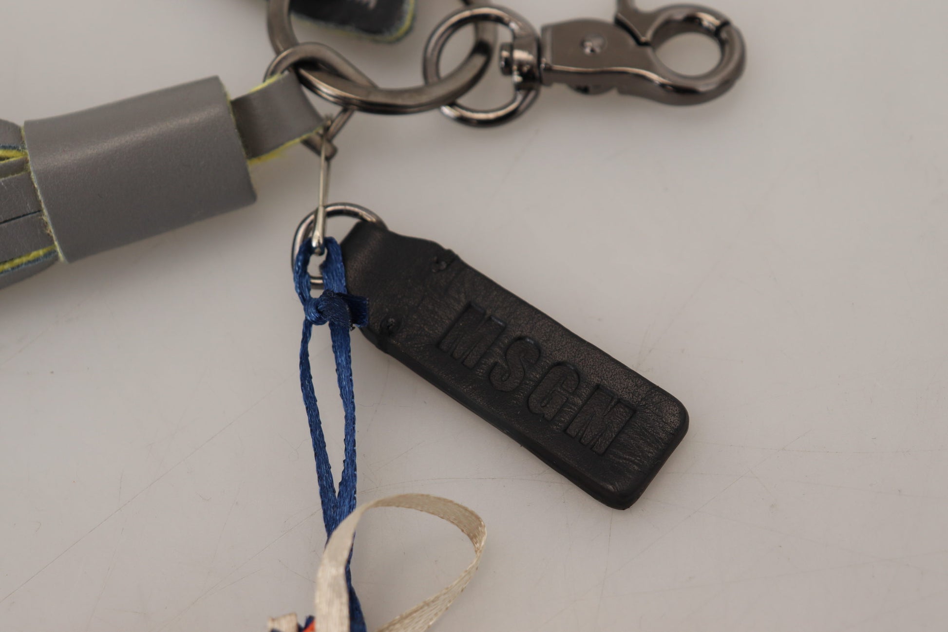 MSGM Multicolor Rocket Ship Silver Tone Metal Keychain