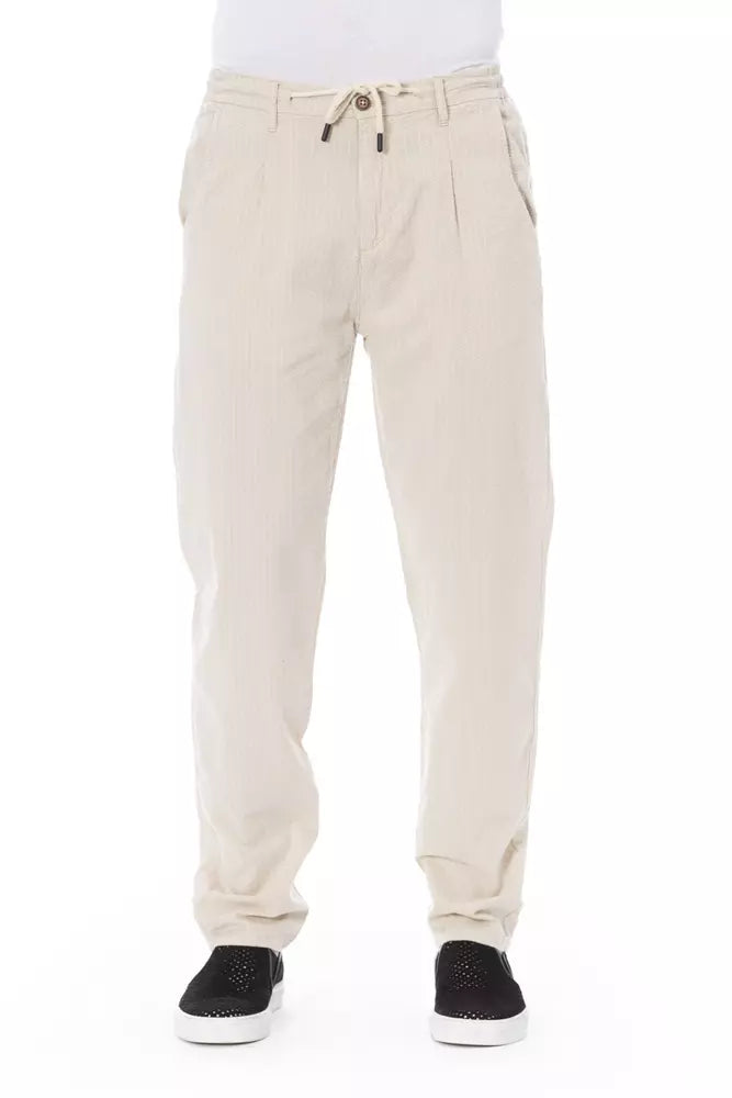 Baldinini Trend Beige Cotton Men Chino Pants