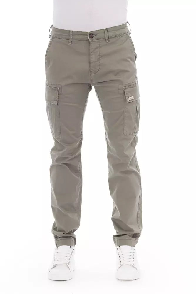 Baldinini Trend Beige Cotton Men Cargo Pant