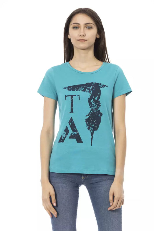 Trussardi Action Light Blue Cotton Women Top