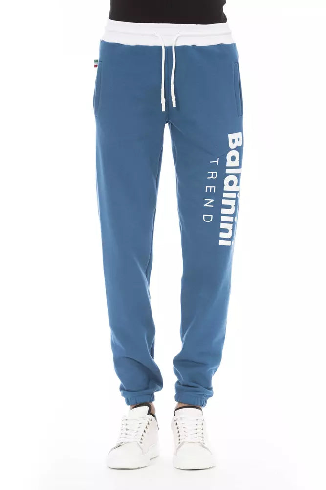 Baldinini Trend Blue Cotton Men Pant