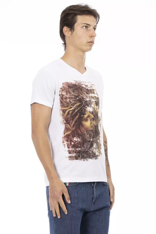 Trussardi Action White Cotton Men's T-Shirt - Qutton