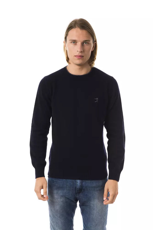 Uominitaliani Blue Wool Men Sweater