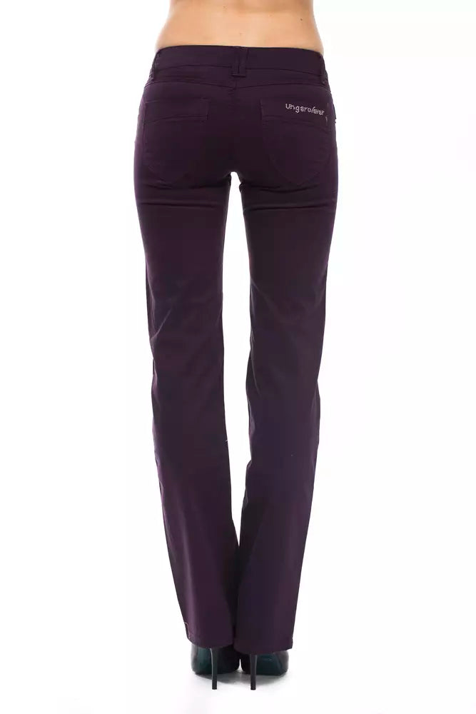 Ungaro Fever Purple Cotton Women Jeans