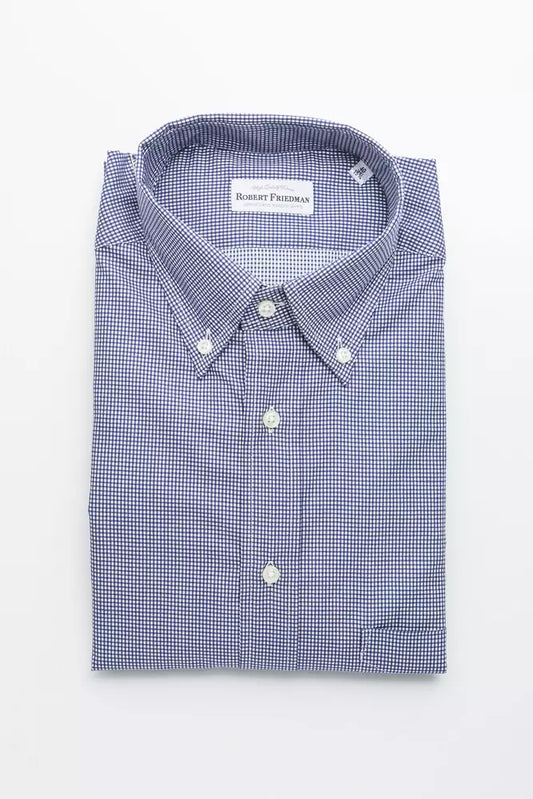 Robert Friedman Blue Cotton Men's Shirt