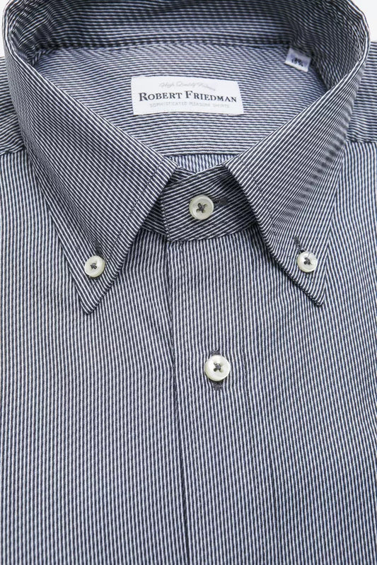 Robert Friedman Blue Cotton Men's Shirt