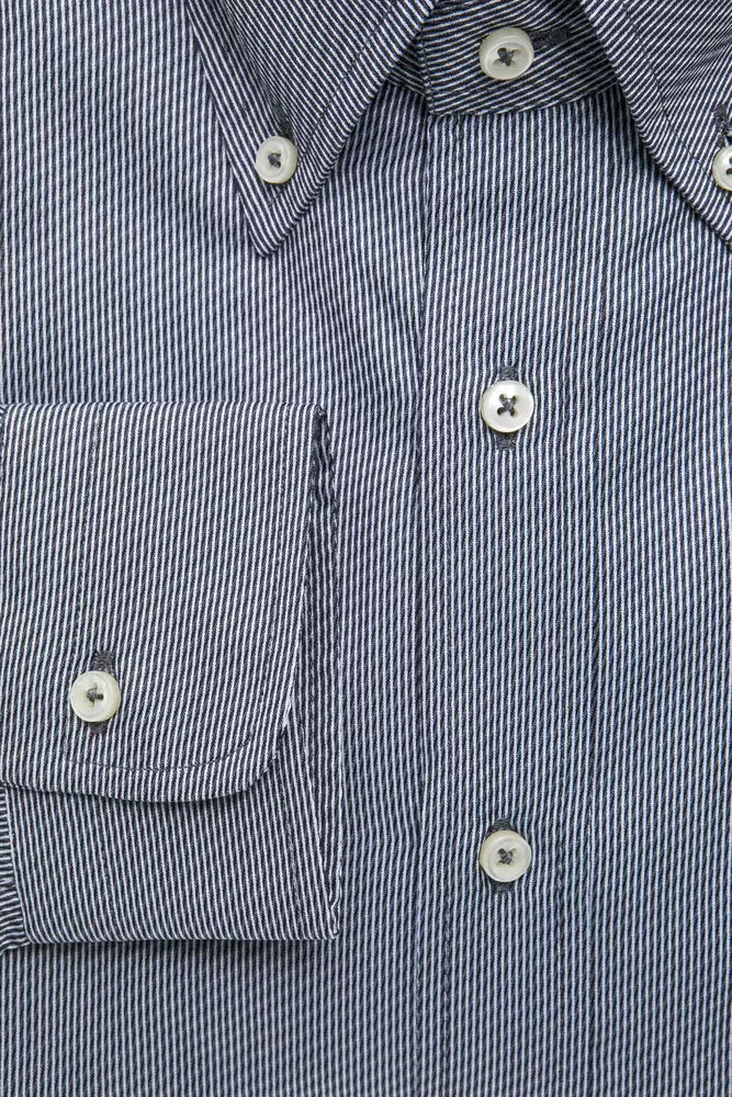 Robert Friedman Blue Cotton Men's Shirt