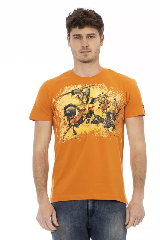 Trussardi Action "Orange Cotton Men T-Shirt"