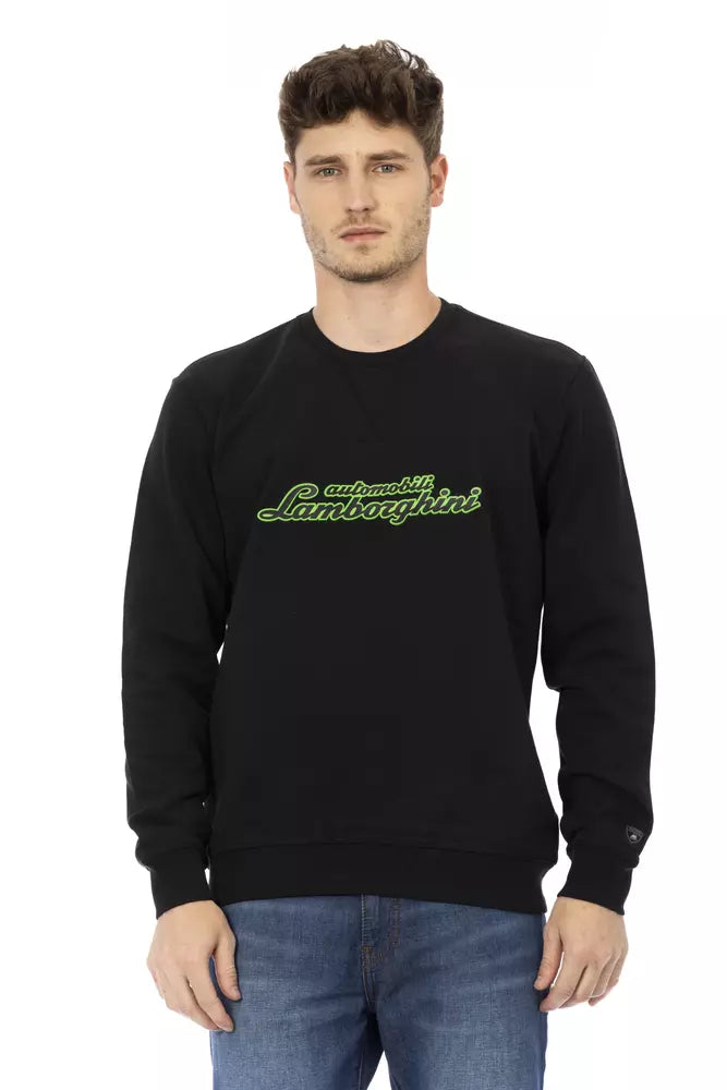 Automobili Lamborghini Black Cotton Men Sweater