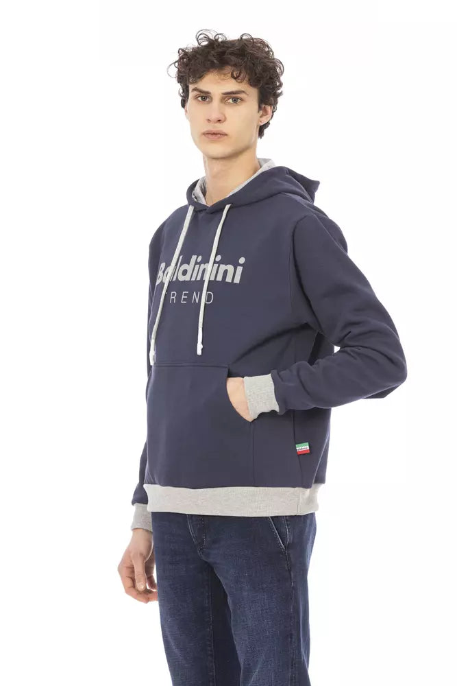 Baldinini Trend Blue Cotton Men Sweater