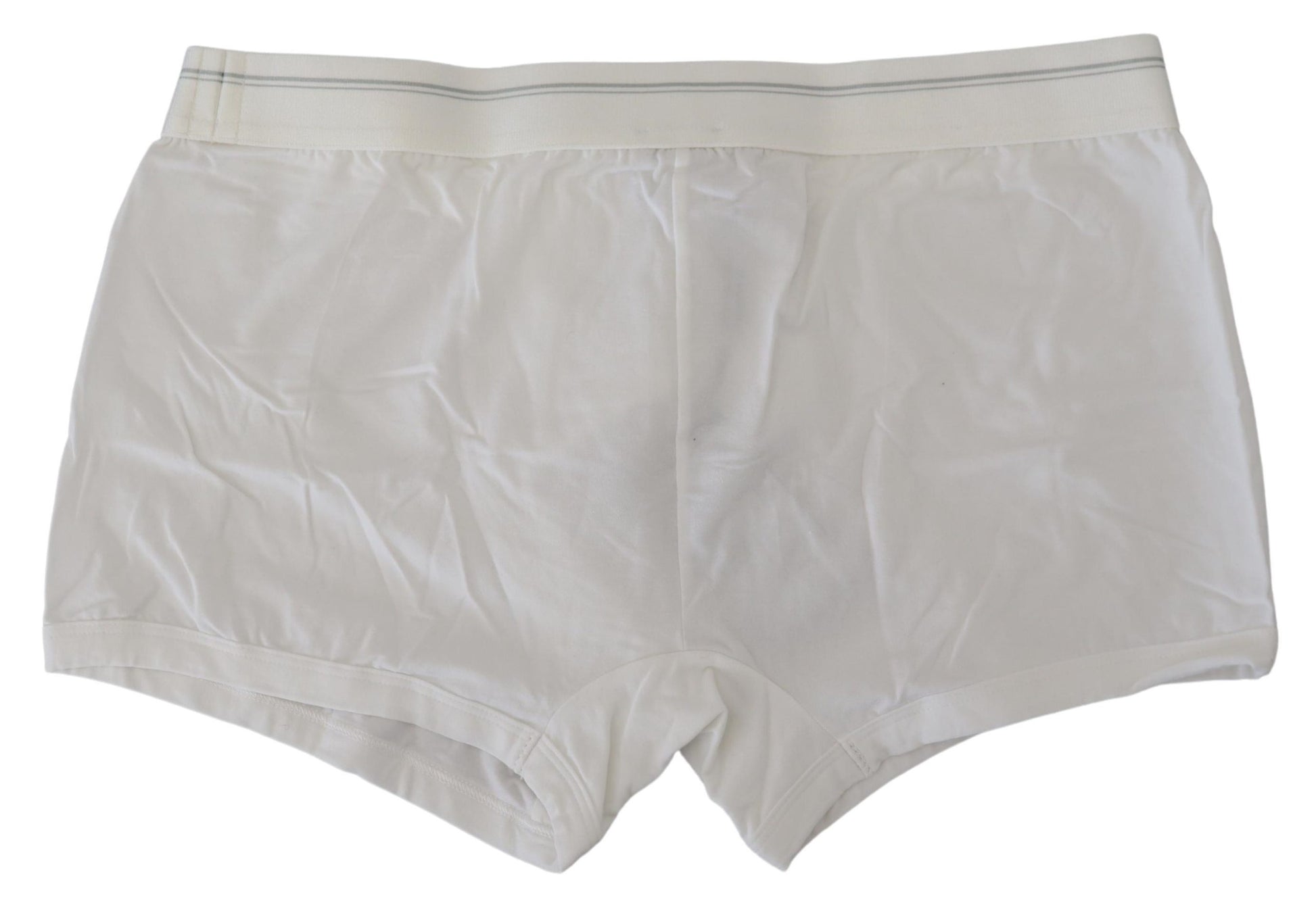 Dolce & Gabbana White Cotton Blend Regular Boxer Underwear - Qutton