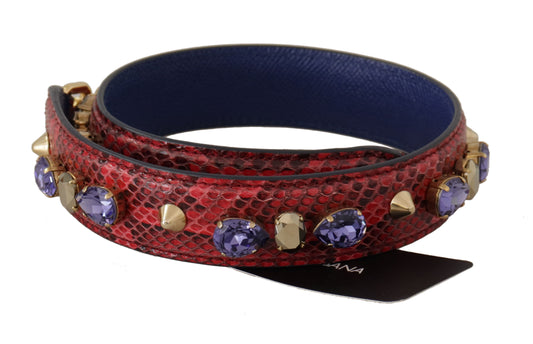 Dolce & Gabbana Elegant Red Leather Handbag Strap