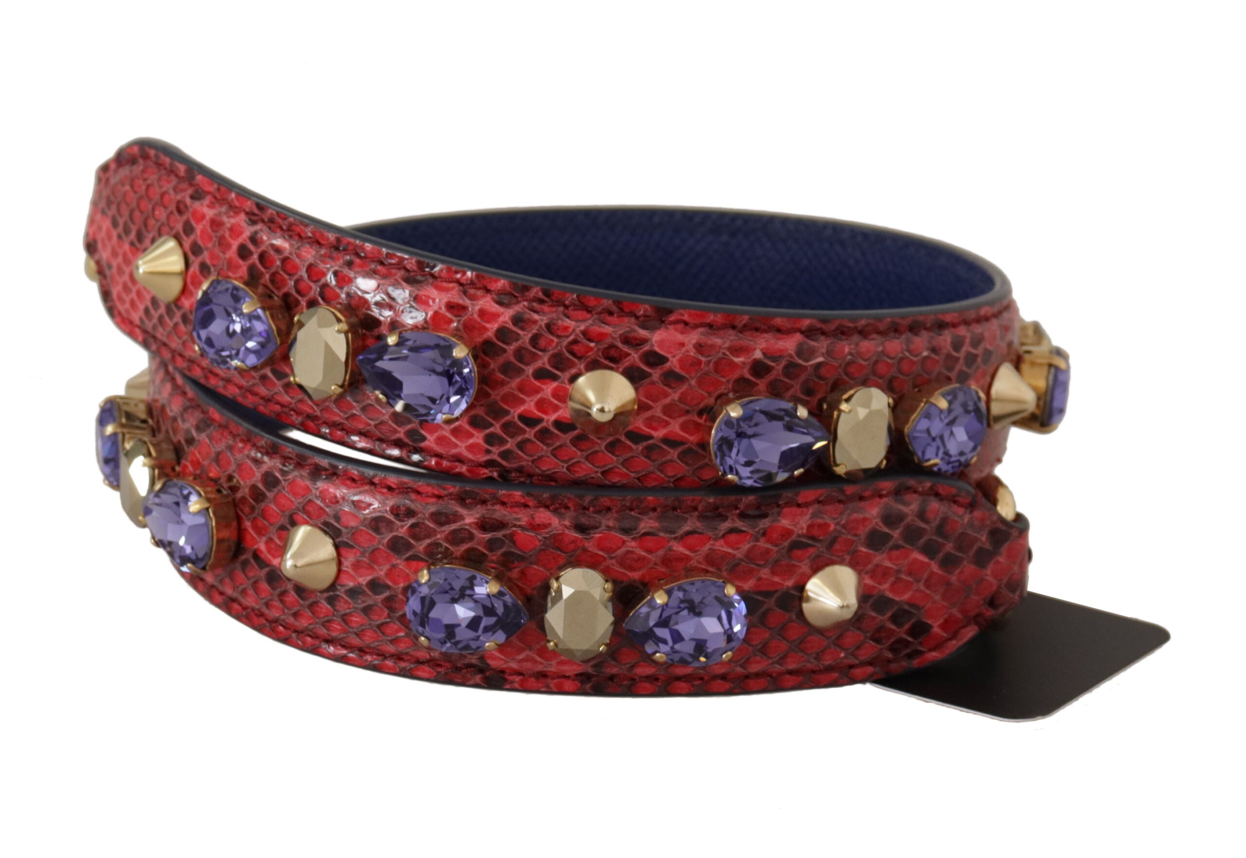 Dolce & Gabbana Elegant Red Leather Handbag Strap