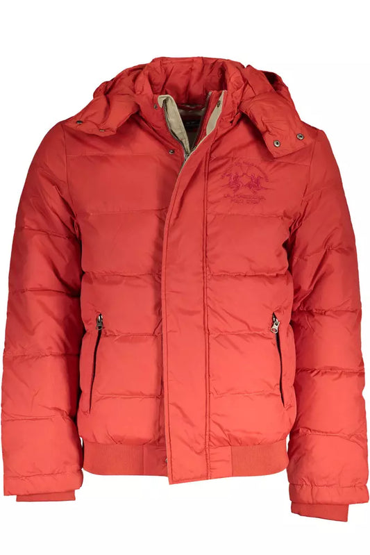 La Martina Orange Polyamide Men Jacket