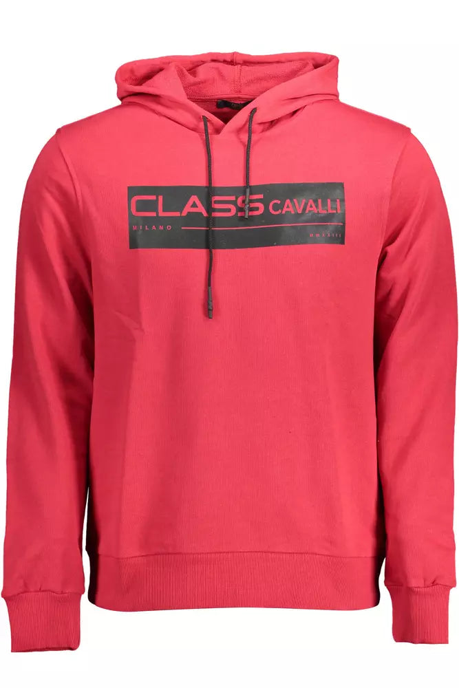 Cavalli Class Red Cotton Men Sweater