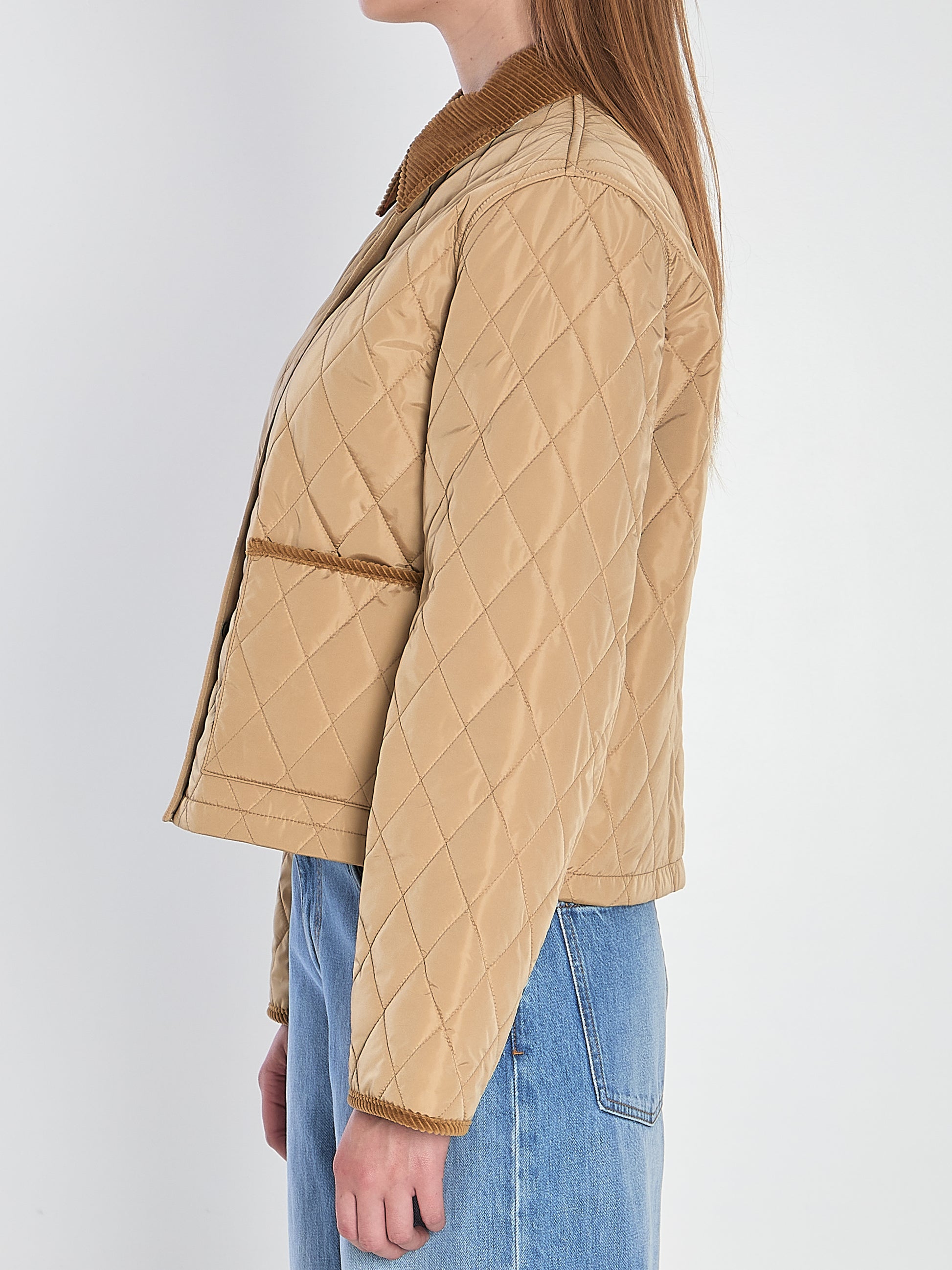 Cropped quilted jacket