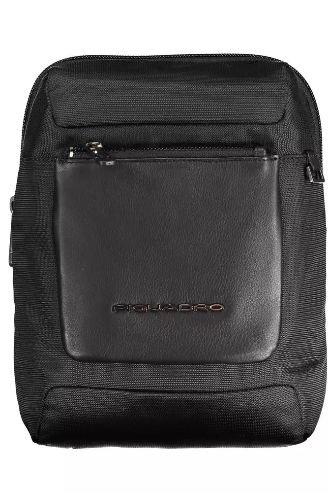 Piquadro Black RPET Men Shoulder Bag