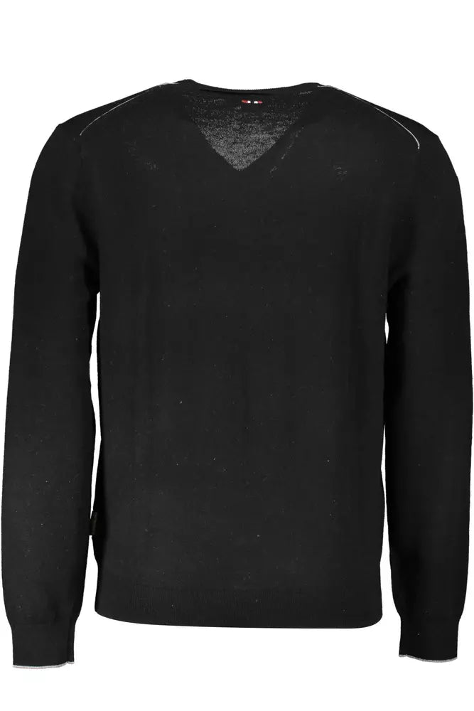 Napapijri Black Wool Men Sweater