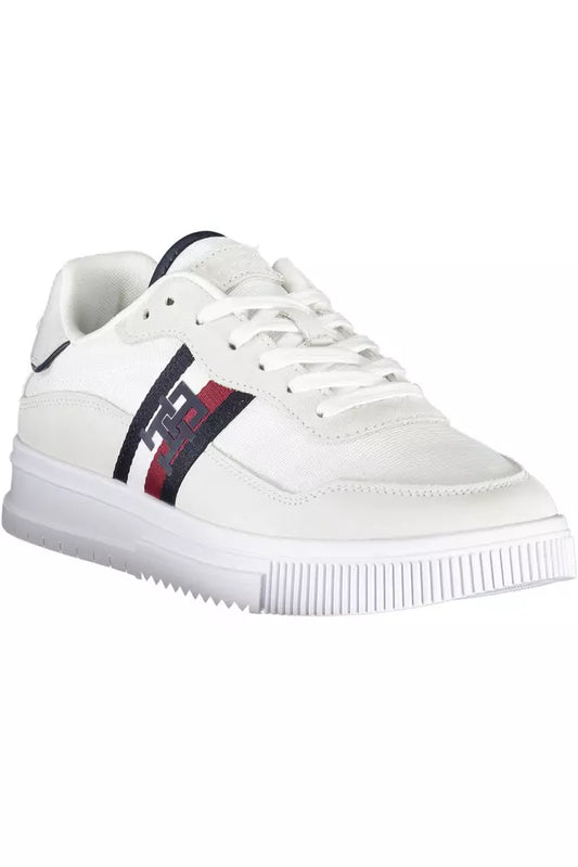 Tommy Hilfiger White Polyester Men Sneaker