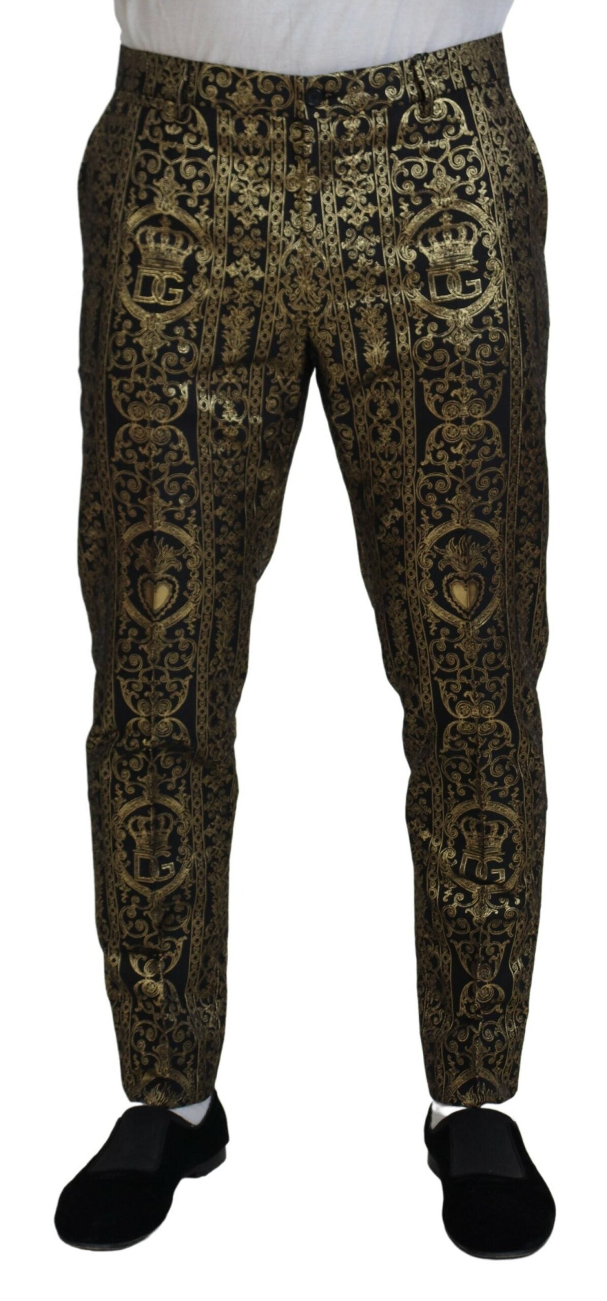 Dolce & Gabbana Elegant Jacquard Evening Pants