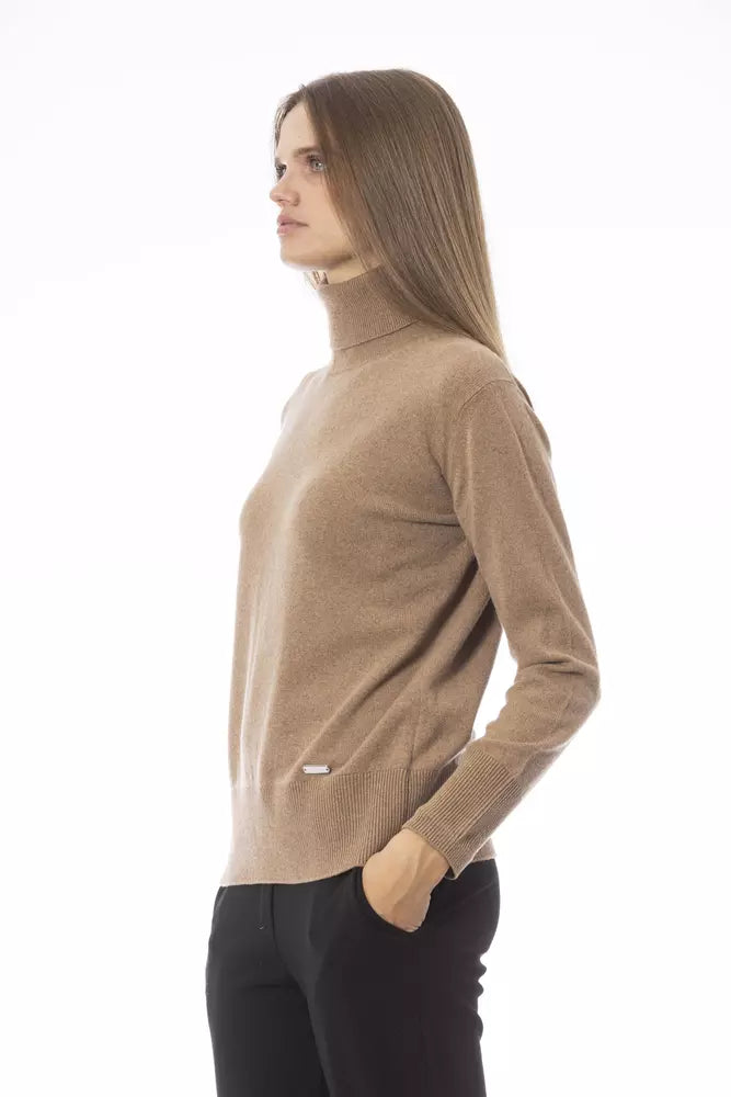 Baldinini Trend Beige Wool Women Sweater