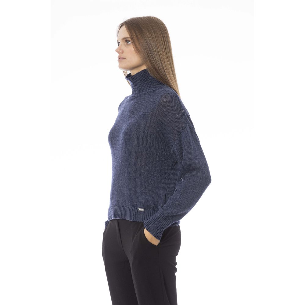 Baldinini Trend Blue Wool Women Sweater