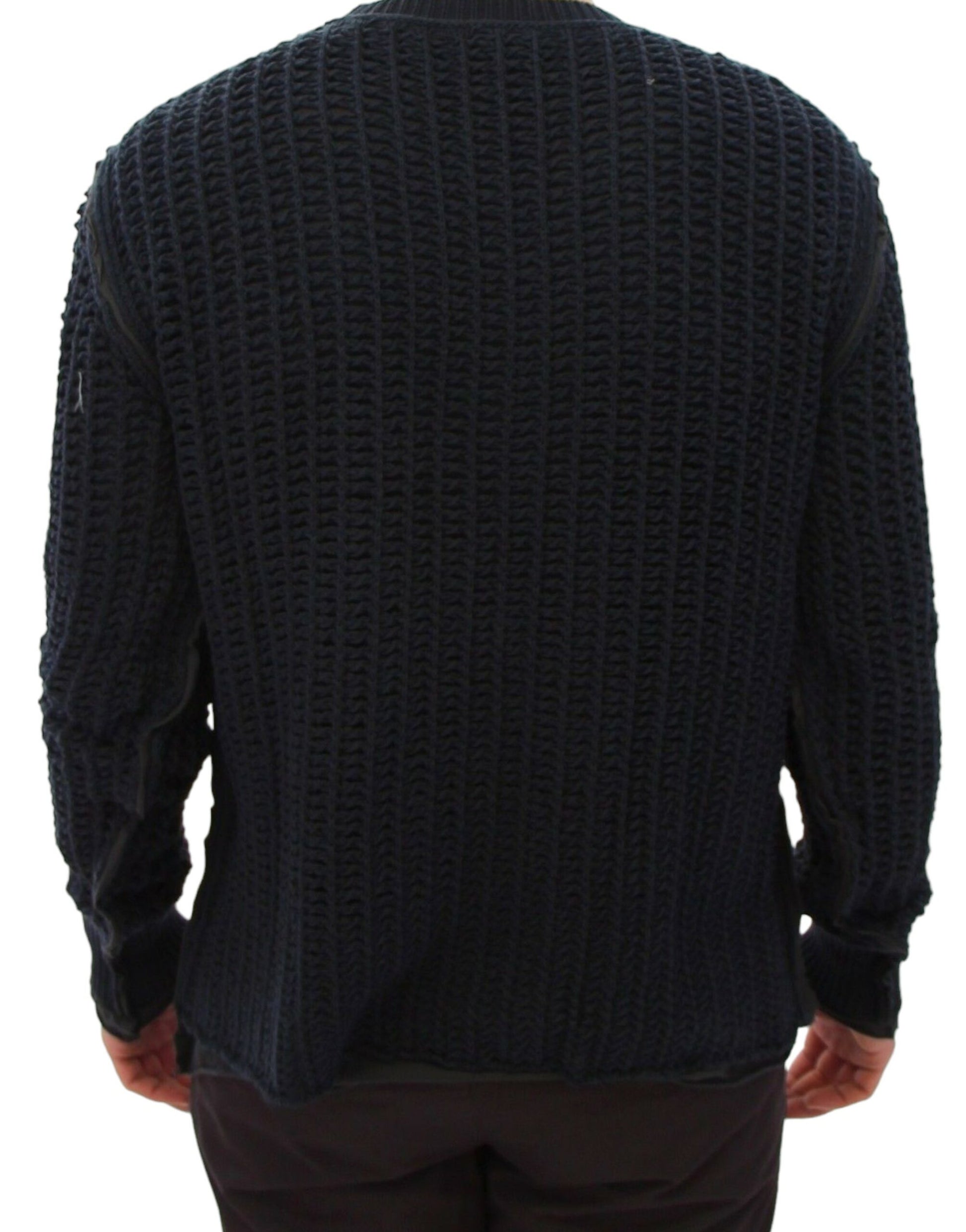 Dolce & Gabbana Blue Runway Netz Pullover Netted Sweater