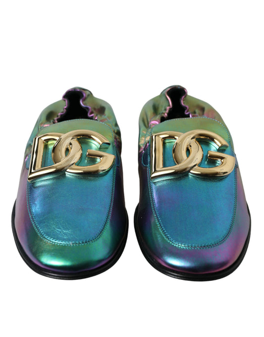 Dolce & Gabbana Elegant Iridescent Loafers for Gents