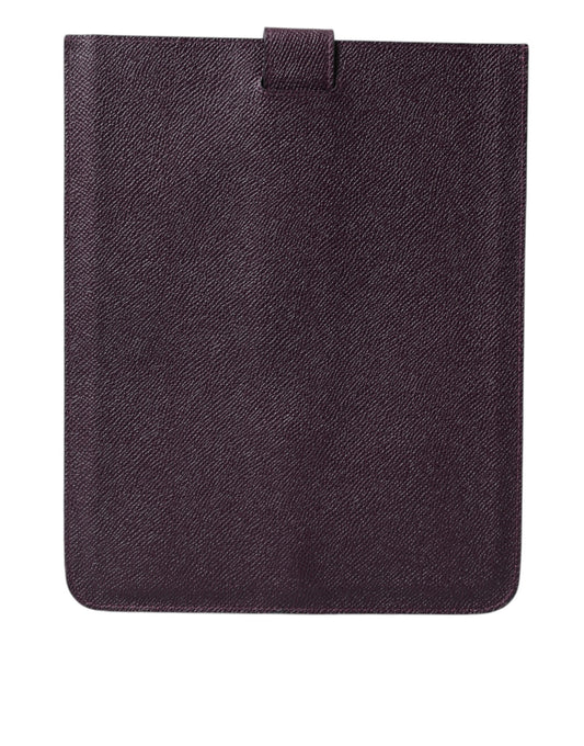 Dolce & Gabbana Elegant Leather Tablet Pouch in Rich Brown