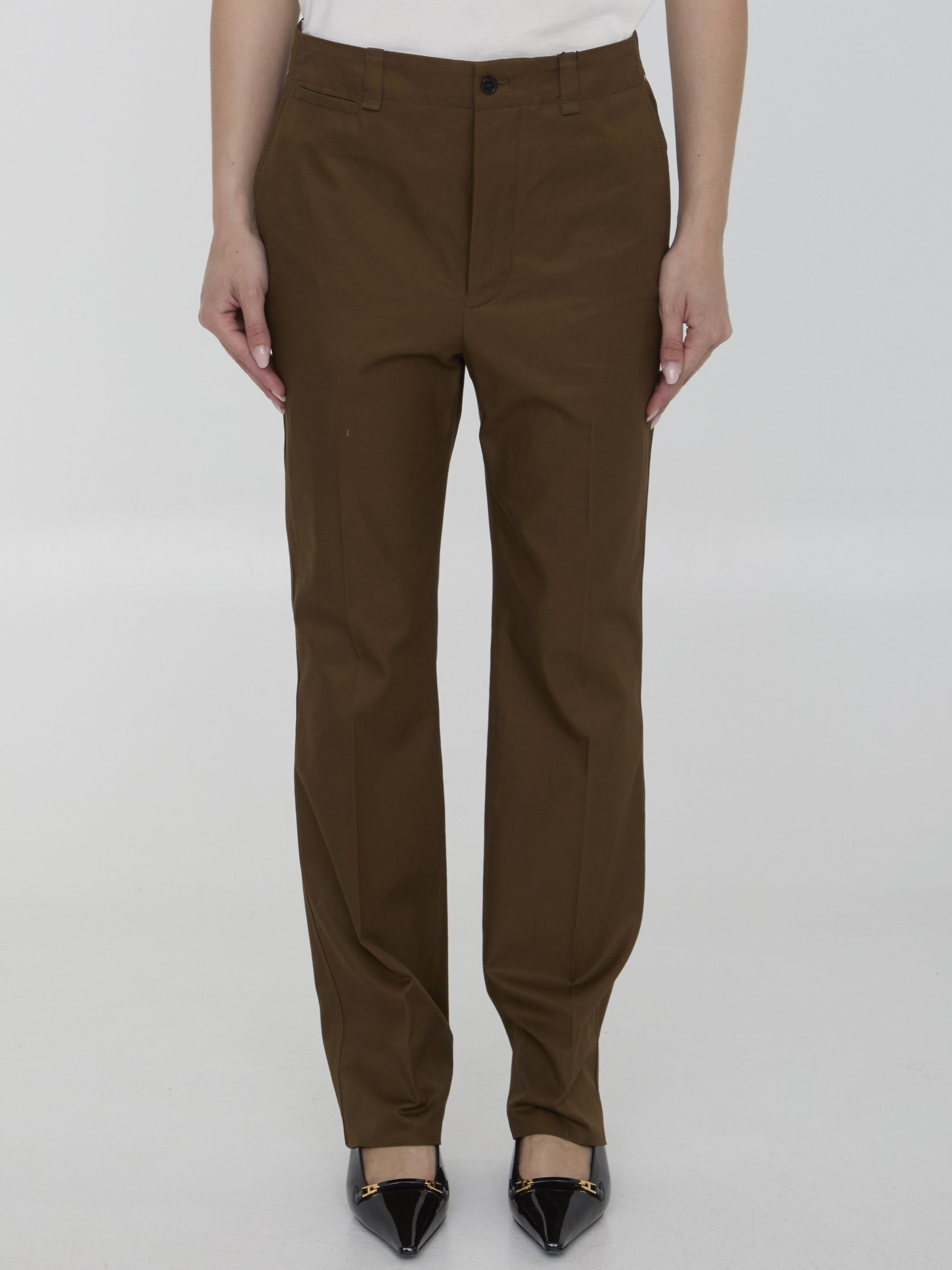 Pants in cotton twill