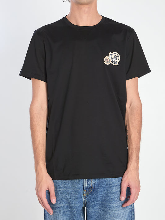 T-shirt with double logo patches