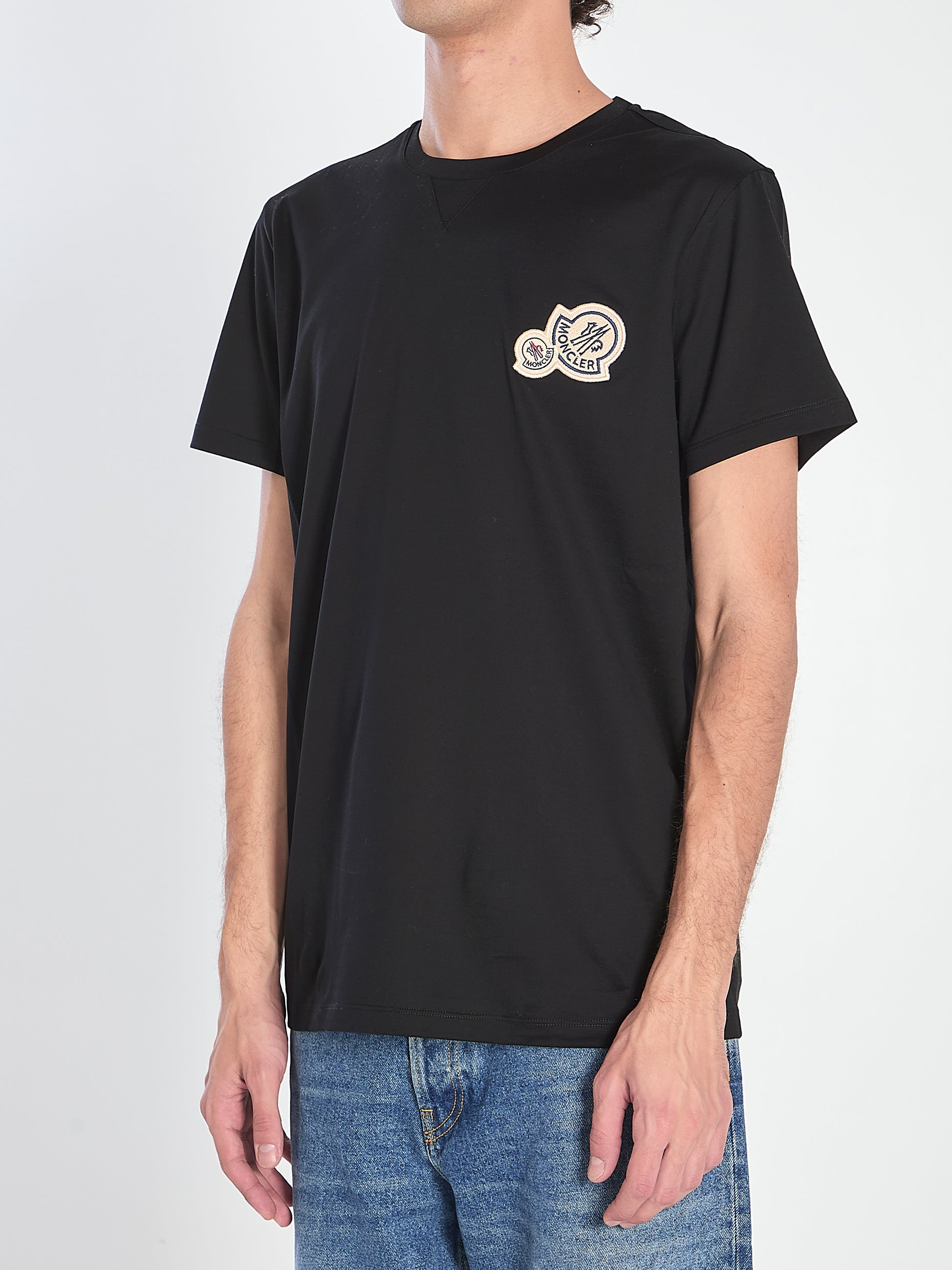 T-shirt with double logo patches