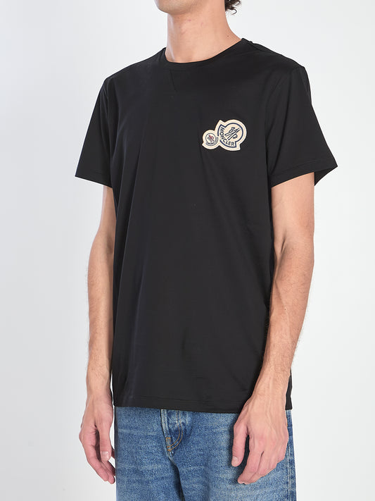 T-shirt with double logo patches