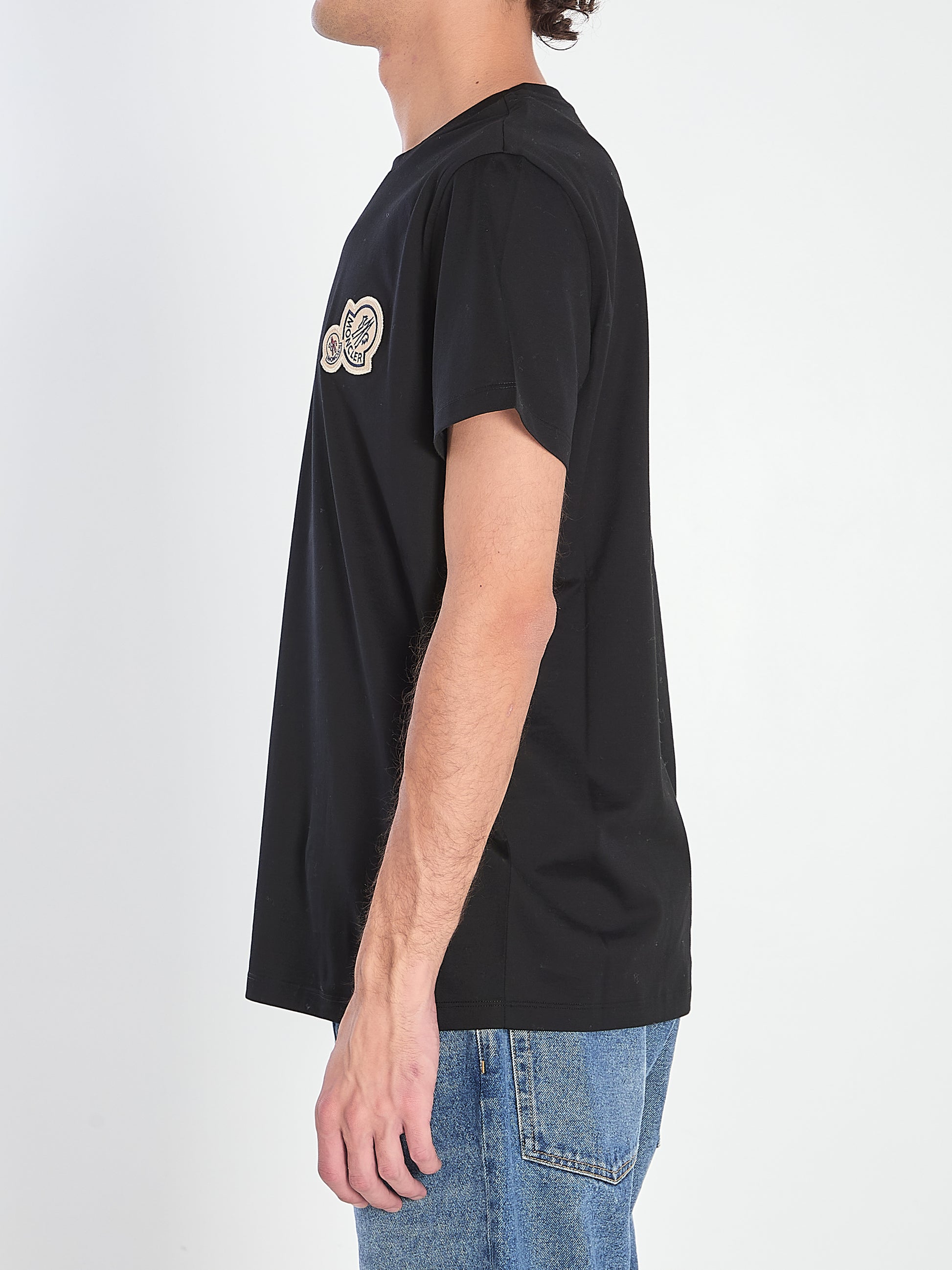 T-shirt with double logo patches