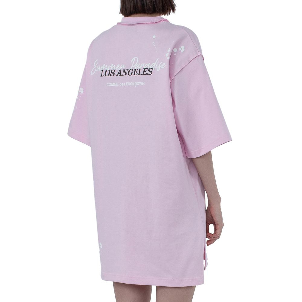 Comme Des Fuckdown Pink Cotton Women Dress