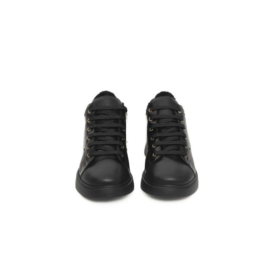 Cerruti 1881 Black Leather Women Sneaker