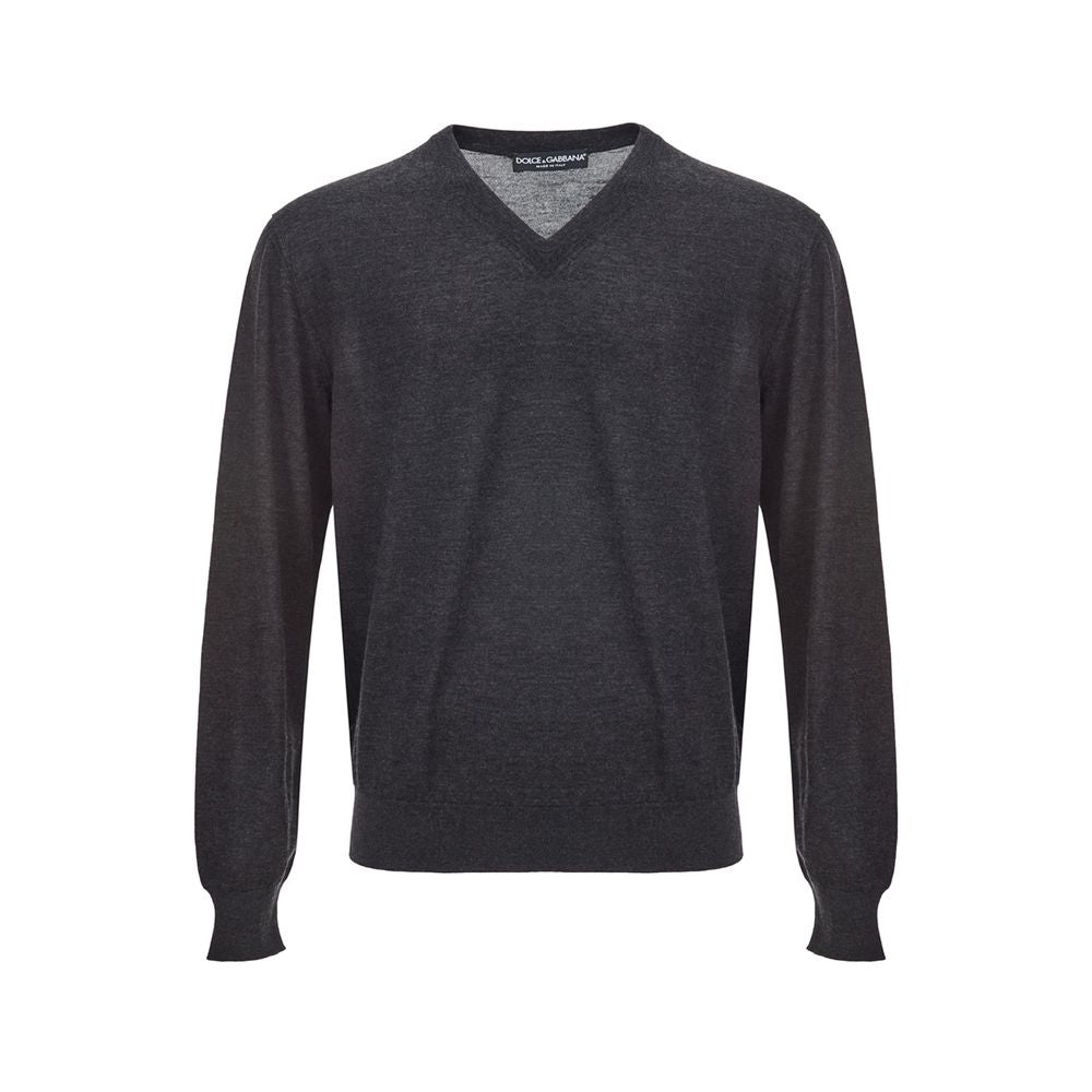 Dolce & Gabbana Elegant Gray Cashmere Sweater for Men