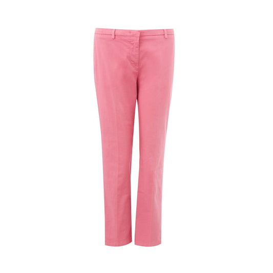 Lardini Elegant Cotton Pink Trousers for Sophisticated Style