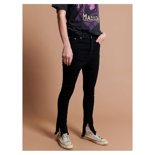 One Teaspoon Black Cotton Women's Skinny Jean