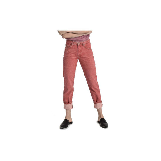 One Teaspoon Red Cotton Women Straight-Leg Jean