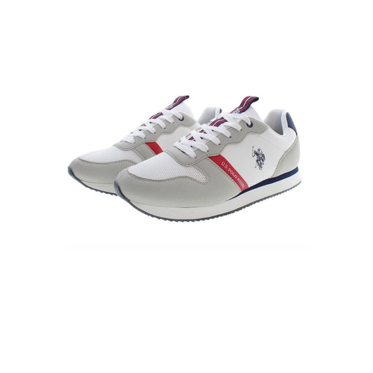 U.S. POLO ASSN. White Polyester Mens Sneaker