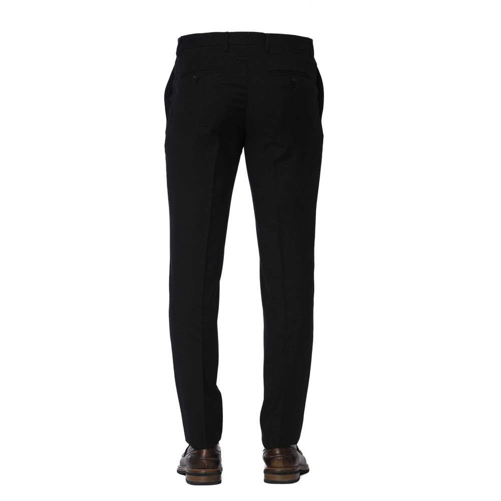 Trussardi Black Wool Men Trouser - Qutton