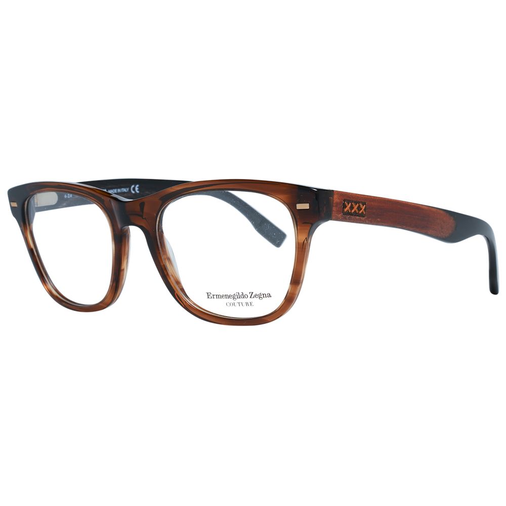 Ermenegildo Zegna Brown Plastic Glasses (Frames) - Qutton