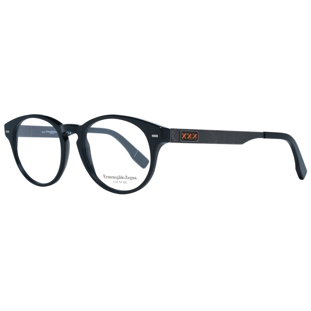 Ermenegildo Zegna Black Plastic Glasses (Frames) - Qutton