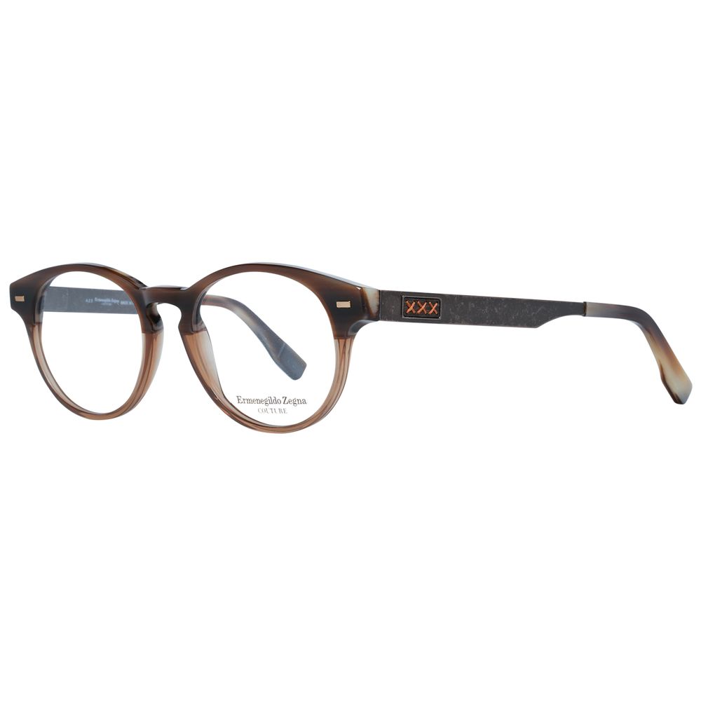 Ermenegildo Zegna Brown Plastic Glasses (Frames) - Qutton