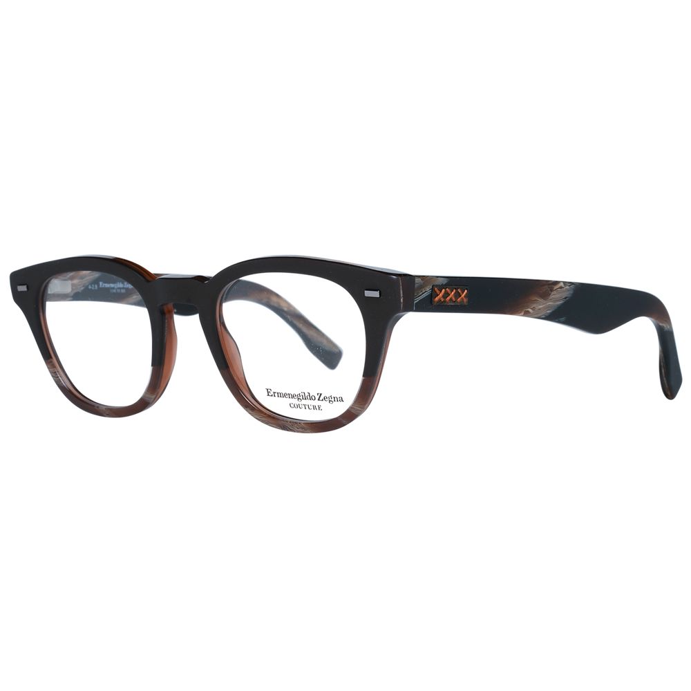 Ermenegildo Zegna Brown Plastic Glasses (Frames) - Qutton