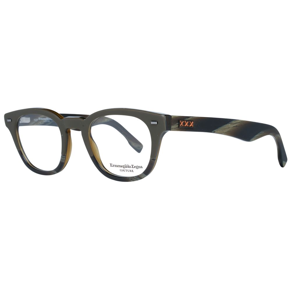 Ermenegildo Zegna Olive Plastic Glasses (Frames) - Qutton