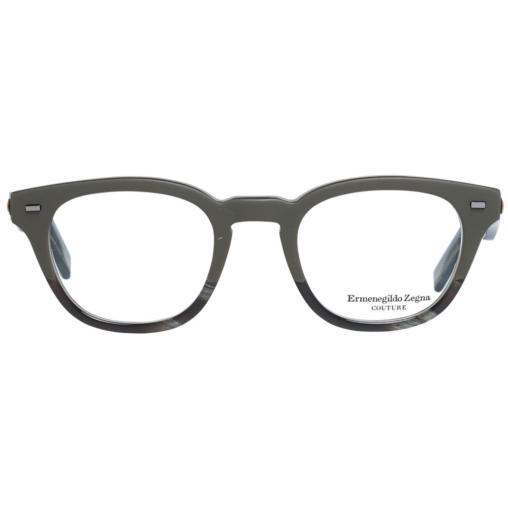 Ermenegildo Zegna Olive Plastic Glasses (Frames) - Qutton