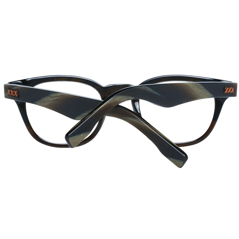 Ermenegildo Zegna Olive Plastic Glasses (Frames) - Qutton